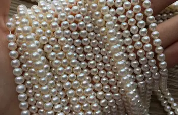 Tikras Gamtos Perlas 10mm baltas apvalių gėlavandenių perlų perlų prarasti karoliukai 